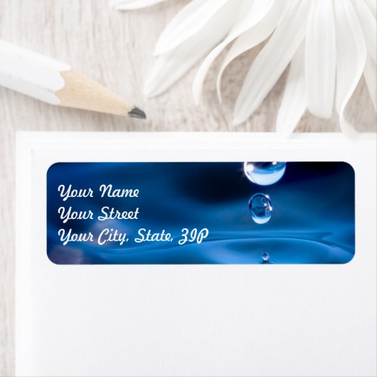 青い水滴 ラベル (インサイチュ)