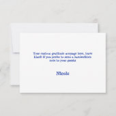 青い水玉の誕生日パーティー サンキューカード (裏面)