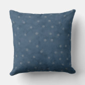 青い水玉模様が付いているあられのメリー祈りの言葉の枕 クッション (裏面)