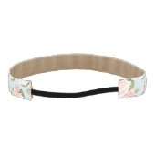 青い水玉模様が付いている美しいばら色パターン アスレチックヘッドバンド (裏面)