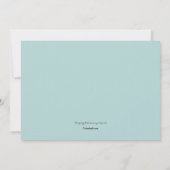 青い水玉模様の傘はNotecard感謝していしています ノートカード (裏面)