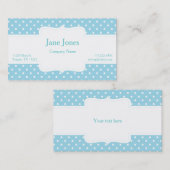 青い水玉模様の名刺 名刺 (正面/裏面)