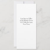 青い水玉模様の宗教写真カード 招待状 (裏面)