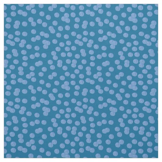 青い水玉模様のPimaの綿織物 ファブリック (見本)