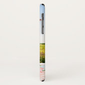 青い水玉模様を持つカスタムな写真及びモノグラムのバラ Case-Mate iPhoneケース (裏面/左)