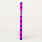 青い水玉模様オン明るい赤紫色 Case-Mate iPhoneケース (裏面/右)