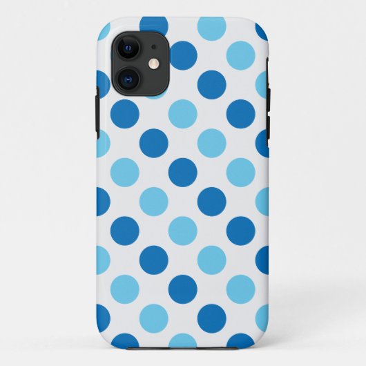 青い水玉模様パターン Case-Mate iPhoneケース (裏面)