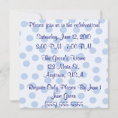 青い水玉模様パーティの招待状 招待状 (裏面)