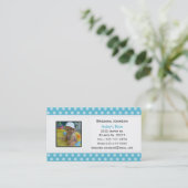 青い水玉模様: お母さんの接触カード コーリングカード (スタンド正面)