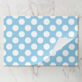 青い水玉模様、水玉模様パターン、ドット点々のある、 ペーパーパッド (折り畳み)