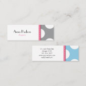 青い水玉模様、灰色の水玉模様、パター点々のあるン スキニー名刺 (正面/裏面)