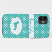 青い水玉模様Doxaholic Case-Mate iPhoneケース (裏面(横))