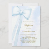 青い水色で弓を引く | バプテスマ 招待状 (正面)