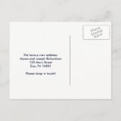 青い水色で新しいアドレスを見るパイナップル 案内ポストカード (裏面)