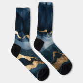 青い水色と金ゴールド ソックス (右)