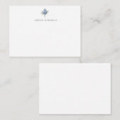 青い水色のアザギフト囲いカード ノートカード (正面/裏面)