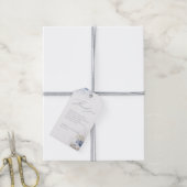 青い水色のサンゴと海のビーチ感謝していあなた ギフトタグ (より糸付き)