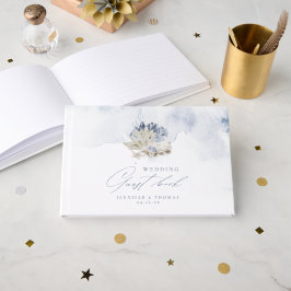 青い水色のサンゴ&シーシェルビーチ結婚式 ゲストブック