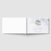 青い水色のサンゴ&シーシェルビーチ結婚式 ゲストブック (全面)