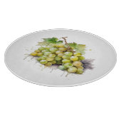 青い水色のジューシーな白いブドウの房 カッティングボード (角)