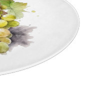 青い水色のジューシーな白いブドウの房 カッティングボード (角)