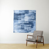 青い水色のストライプ:幾何学模様 タペストリー (インサイチュ(横))