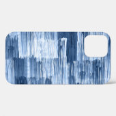 青い水色のストライプ:幾何学模様 Case-Mate iPhoneケース (裏面 (横))