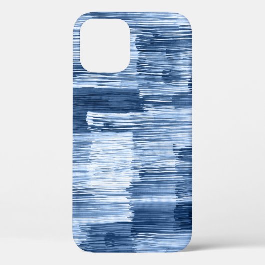 青い水色のストライプ:幾何学模様 Case-Mate iPhoneケース (裏面)