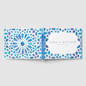 青い水色のタ地中海のイル ゲストブック (全面)