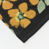 青い水色のデイジー フリースブランケット (角)