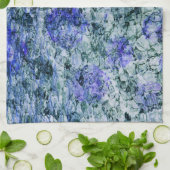 青い水色のデジタルアート抽象芸術背景 キッチンタオル (折り畳み)