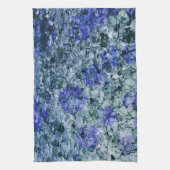 青い水色のデジタルアート抽象芸術背景 キッチンタオル (縦)