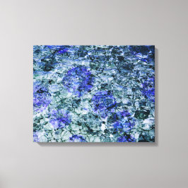 青い水色のデジタルアート抽象芸術背景 キャンバスプリント