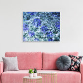 青い水色のデジタルアート抽象芸術背景 キャンバスプリント (インサイチュ (リビング))