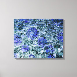 青い水色のデジタルアート抽象芸術背景 キャンバスプリント