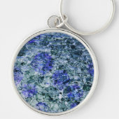 青い水色のデジタルアート抽象芸術背景 キーホルダー (正面)