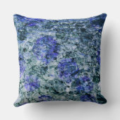 青い水色のデジタルアート抽象芸術背景 クッション (裏面)