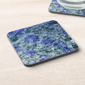 青い水色のデジタルアート抽象芸術背景 コースター (左側)