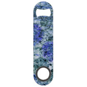 青い水色のデジタルアート抽象芸術背景 スピード栓抜き (裏面)