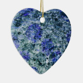 青い水色のデジタルアート抽象芸術背景 セラミックオーナメント (右)