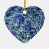 青い水色のデジタルアート抽象芸術背景 セラミックオーナメント (正面)