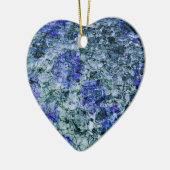 青い水色のデジタルアート抽象芸術背景 セラミックオーナメント (左)