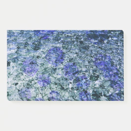 青い水色のデジタルアート抽象芸術背景 ポストイット (正面)