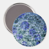 青い水色のデジタルアート抽象芸術背景 マグネット (正面/裏面)