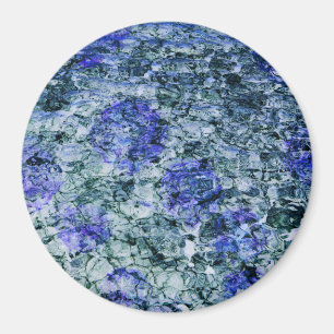 青い水色のデジタルアート抽象芸術背景 マグネット