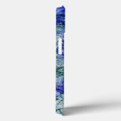 青い水色のデジタルアート抽象芸術背景 Case-Mate iPhoneケース (裏面 / 右)