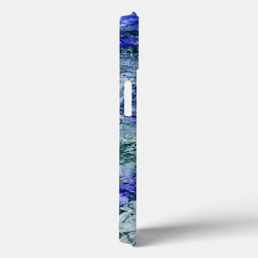 青い水色のデジタルアート抽象芸術背景 Case-Mate iPhoneケース (裏面 / 右)