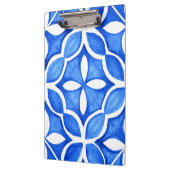 青い水色のトスカーナイタリアンタイル クリップボード (左)