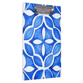 青い水色のトスカーナイタリアンタイル クリップボード