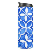 青い水色のトスカーナイタリアンタイル タンブラー (回転右)